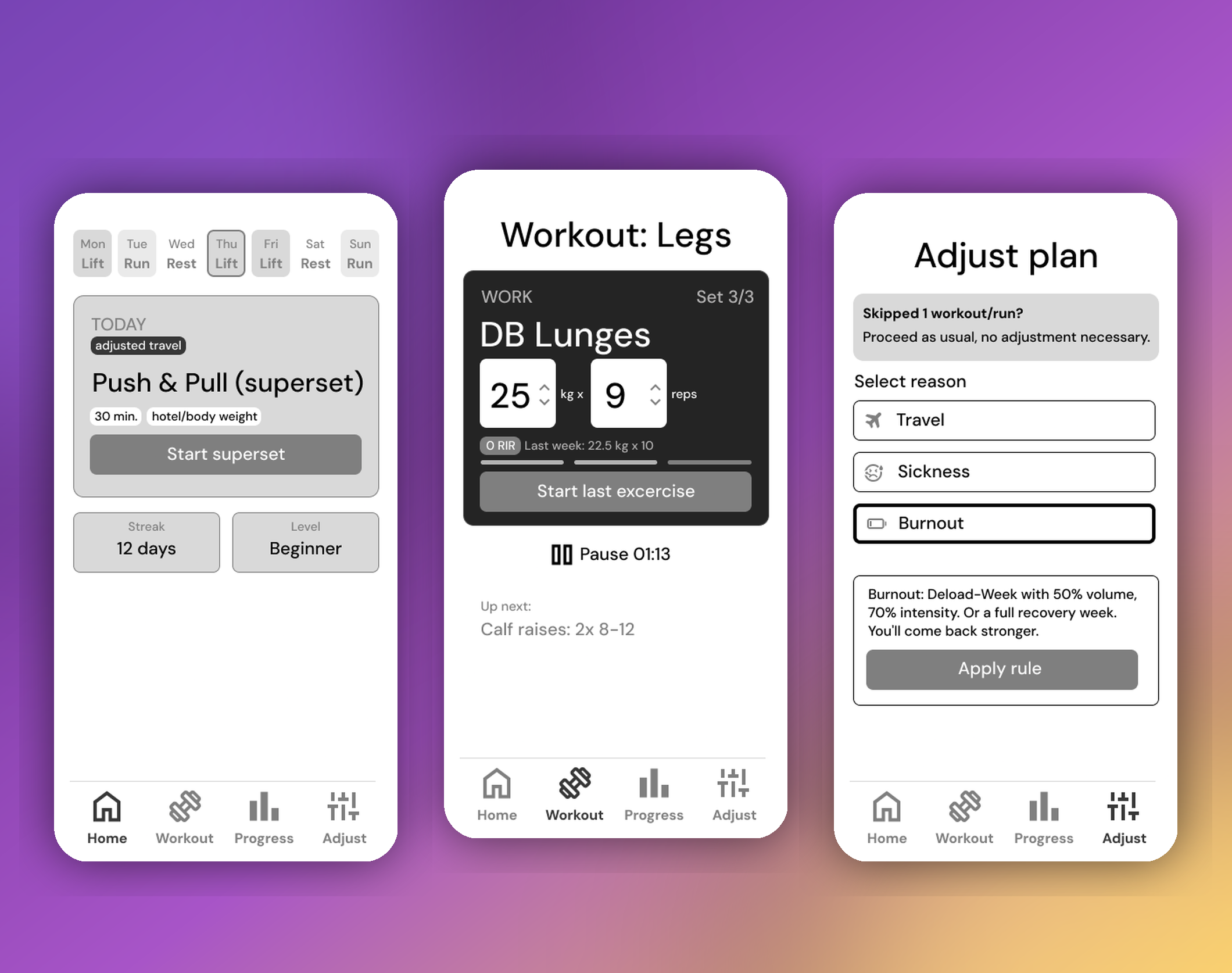 The Hybrid Week – Fitness App — Solo Case Study